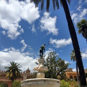 Neptunbrunnen in den Gärten des Alcázars in Sevilla