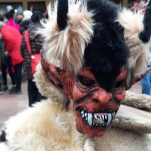 Ein Teufel auf dem Nikolausumzug in Marienbad